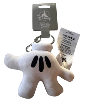 Disney Parks Mickey Mouse Glove Plush Keychain Charm New with Tag