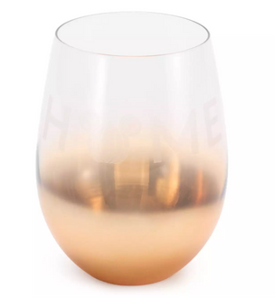 Disney Parks Home Halloween Mickey Pumpkin Stemless Wine Glass New