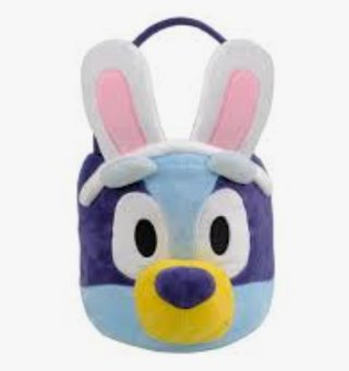 Bluey Medium Plush Easter Basket with Bunny Ears New With Tag