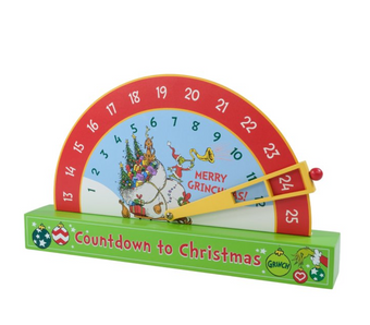 DC Dr. Seuss Grinch MDF Countdown Christmas Calendar New with Tag
