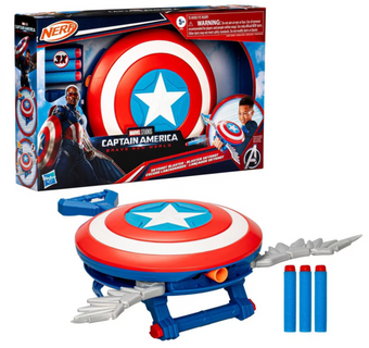 Captain America Brave New World NERF Skyshot Blaster Toy New With Tag