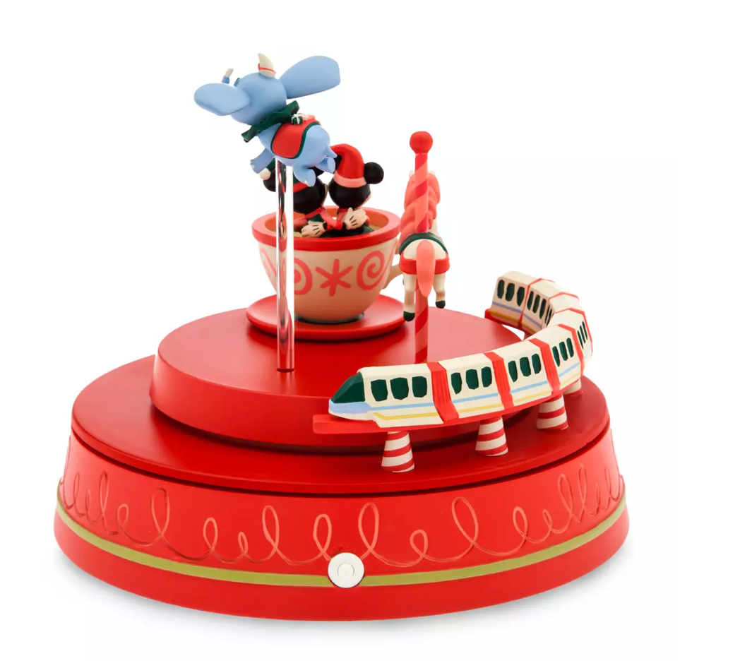 Disney Parks Mickey and Minnie Monorail Holiday Musical Figure New with Box