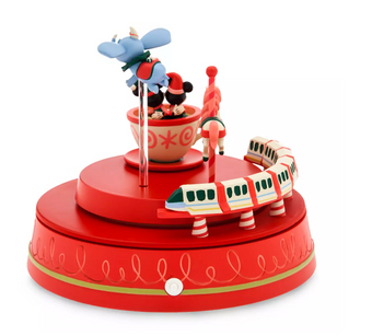 Disney Parks Mickey and Minnie Monorail Holiday Musical Figure New with Box