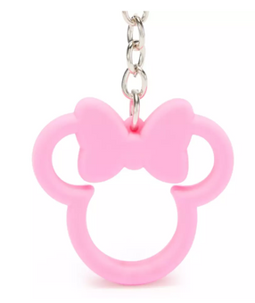 Disney Parks Minnie Mouse Icon Silicone Keychain Bag Charm New