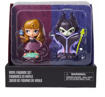 Disney D23 Briar Rose and Maleficent Vinyl Figurine Set by Stacey Aoyama New