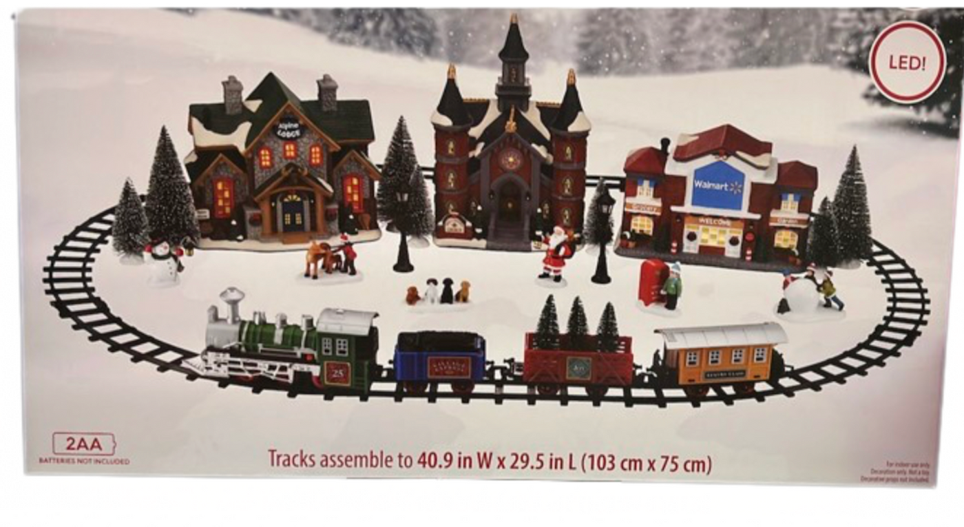 Holiday Time 2023 Battery Powered Model Train Set Christmas Village Ne I Love Characters