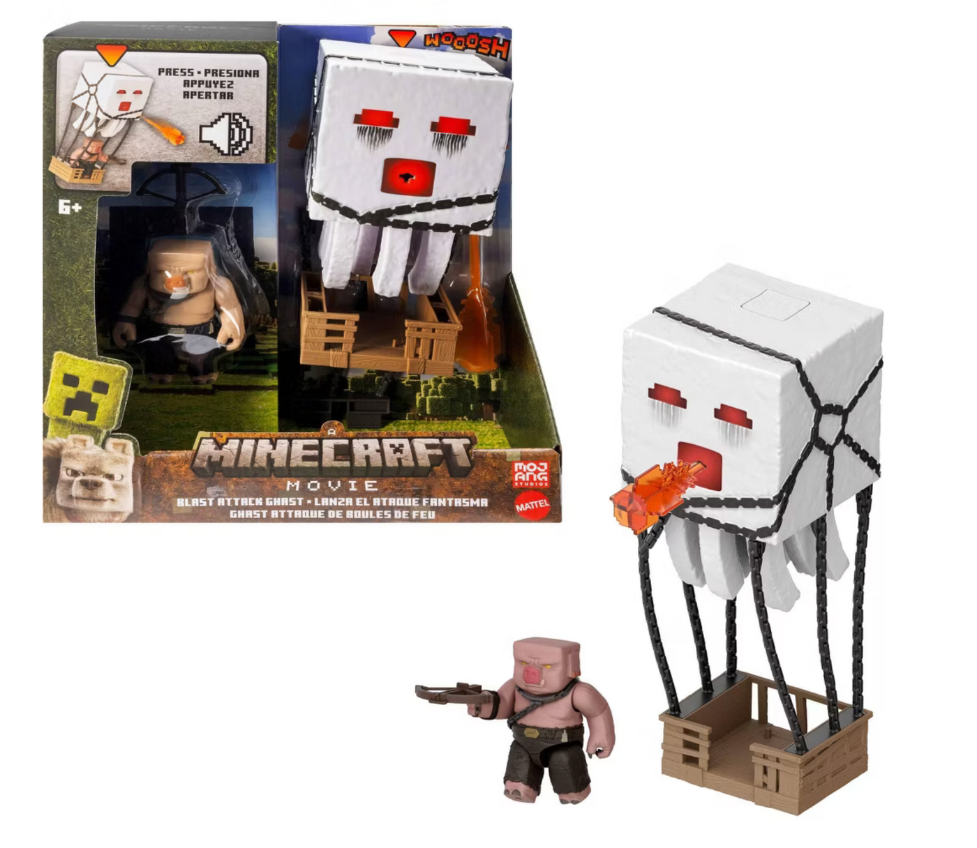 Minecraft Blast Attack Ghast Action Figure Set Toy New With Tag