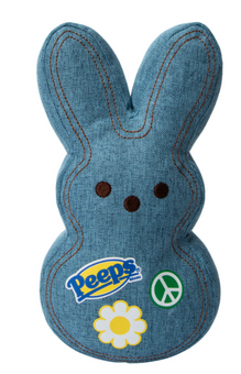 Peeps Denim Bunny Plush Toy New With Tag