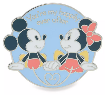 Disney Parks Mickey and Minnie Mouse ''Happily Ever After'' Pin New With Card