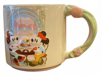 Disney Parks Epcot France Mickey & Minnie Café Gourmand Coffee Mug New With Tag