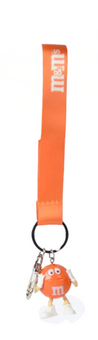 M&M's World Orange Keychain with Fabric Loop New with Tag