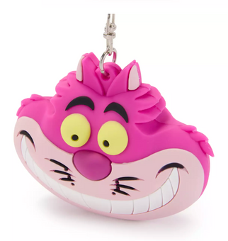 Disney Parks Cheshire Cat Keychain Alice in Wonderland Head Puffy Silicone New