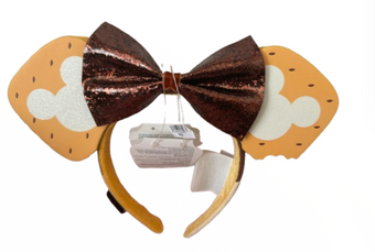 Disney Parks Eats S’mores Mickey Ears Headband Adult Size New With Tags