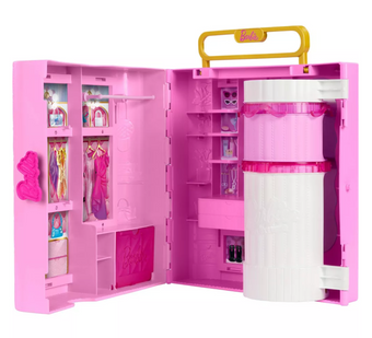 Barbie Closet with Spin and Style Feature Vanity Ottoman 4 Fashions 20 Pieces