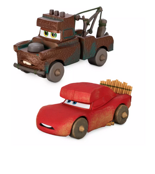 Disney Cars on the Road Lightning McQueen and Tow Mater Die Cast Set New w Box