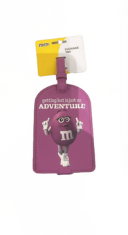 M&M's World Purple Getting Lost is Just an Adventure Luggage Tag New with Tag