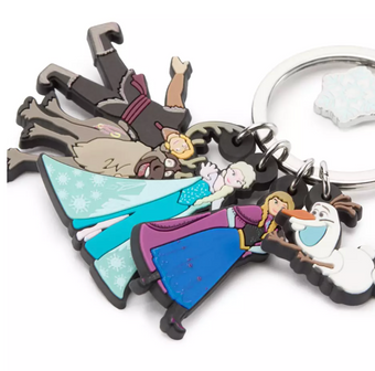 Disney Parks Frozen Elsa Anna Vinyl Keychain New with Tag