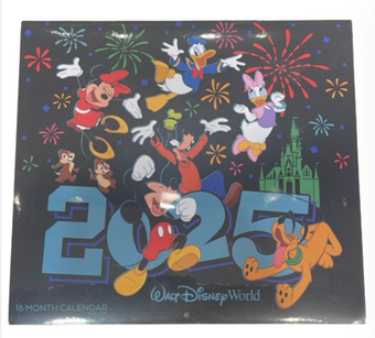 Disney Parks Walt Disney World 2025 16 Month Calendar New with Tag