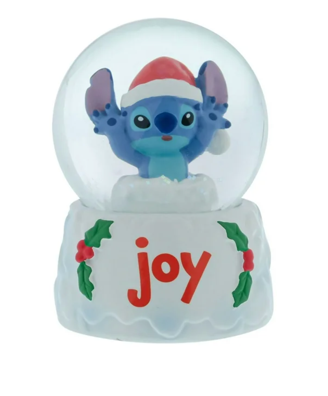 Disney Stitch Santa Joy Mini Christmas Snow Globe New with Tag