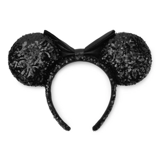 Disney Parks Minnie Black Sequined Ear Headband for Adults New with Tag