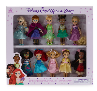 Disney Parks Once Upon a Story Mini Doll Gift Set Anna Elsa Rapunzel Ariel Belle