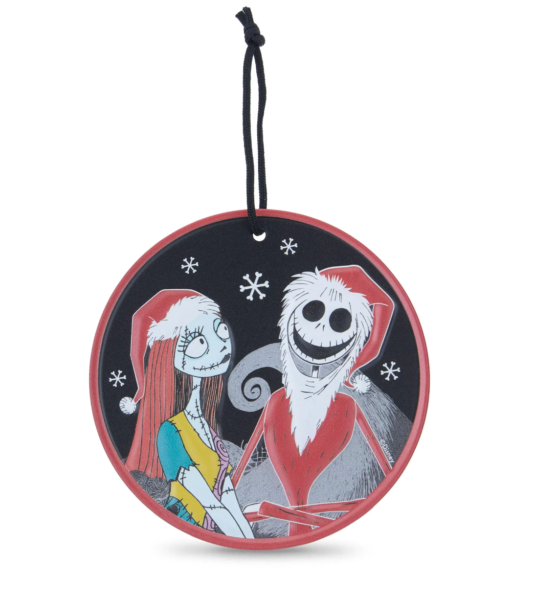The Nightmare Before Christmas Jack and Sally Mini Round Metal Sign New w Tag