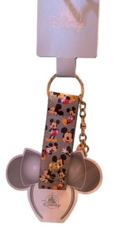 Disney Parks Ears Headband Holder - Signature Mickey Poses Keychain New With Tag