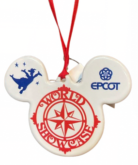Disney Parks Epcot World Showcase Figment Mickey Icon Disc Ornament New With Tag