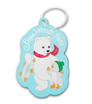 Hallmark 2022 Keepsake Club Polar Bear Keychain Snow Much Fun Keychain