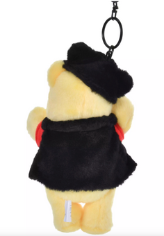 Disney Parks Halloween Winnie as Black Cat Plush Keychain Bag Charm New with Tag