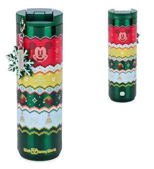 Disney Parks WDW Mickey Mouse Holiday Stainless Starbucks Water Bottle New W Tag