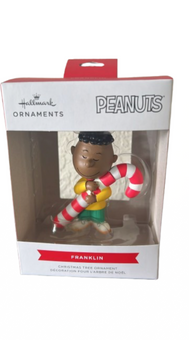 Hallmark Peanuts Franklin With Candy Cane Christmas Ornament New With Box