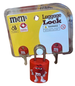 M&M's World Character 2026 Red Luggage Lock With 2 Keys New Sealed