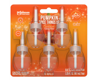 Glade Pumpkin Spice Things PlugIns Scented Oil 5 Refills Limited Edition New