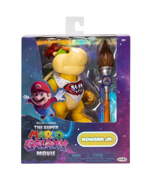 The Super Mario Galaxy Movie 5” Bowser Jr Figure with Paint Brush Accessory New