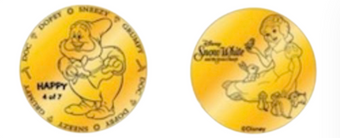 Disney Epcot Port of Entry Snow White Happy Collectible Coin Medallion New