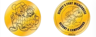 Disney Ft. Wilderness Campground Mickey Donald Lost Collectible Medallion New