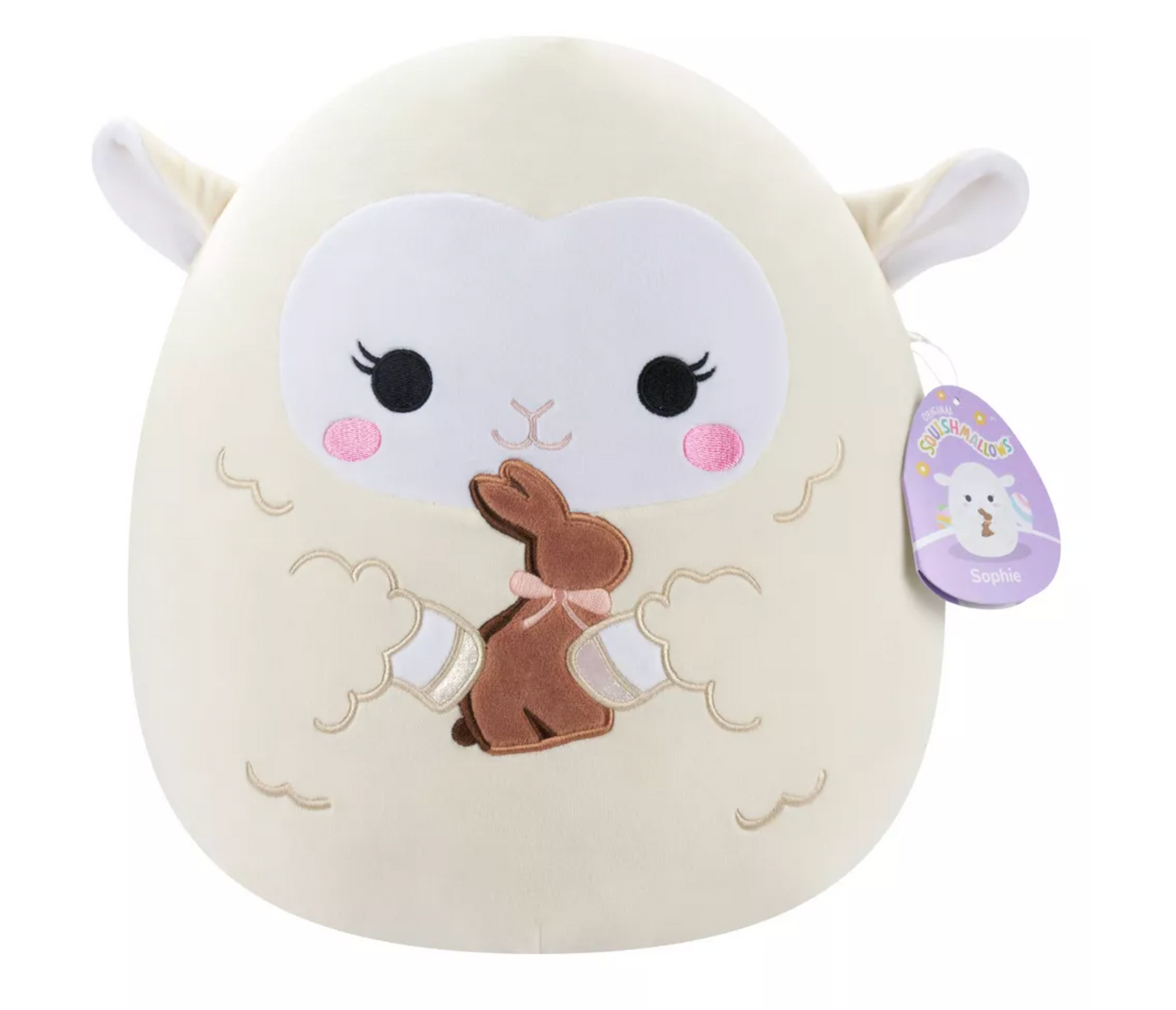 Squishmallows Easter 12" Sophie Cream Lamb with Chocolate Bunny Medium Plush New
