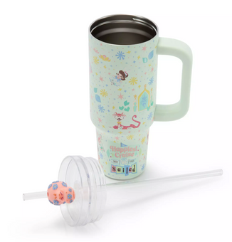 Disney It is a Small World Stainless Steel Travel Tumbler with Straw Zip Case
