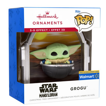 Hallmark Funko Pop Disney Star Wars Mandalorian Grogu Christmas Ornament New