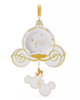 Disney Mickey Minnie Mouse Carriage Photo Frame Ornament Happily Ever After New