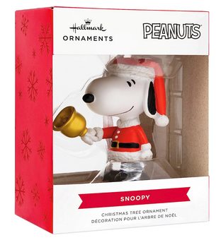 Hallmark Peanuts Snoopy Bell Ringer Christmas Ornament New with Box