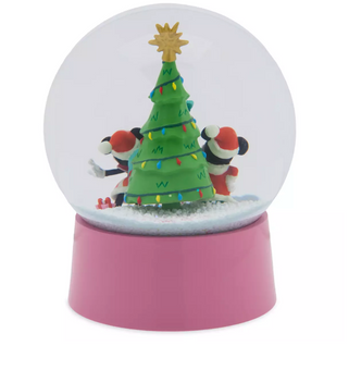 Disney Parks Classics Santa Mickey and Minnie Holiday Snowglobe New