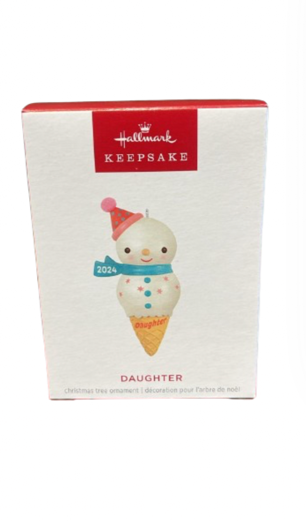 Hallmark 2024 Keepsake Daughter Snowman Ice Cream Cone Christmas Ornament New