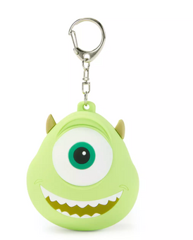 Disney Parks Mike Wazowski Keychain Monsters Inc Head Puffy Silicone New