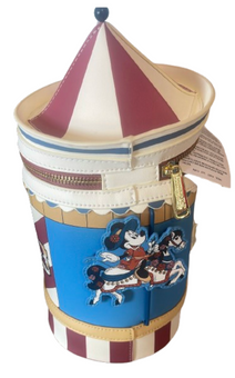 Disney Parks Mickey Mouse Loungefly Boardwalk Carousel Crossbody Bag New W Tag
