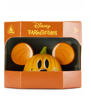 Disney Parks Halloween Mickey Pumpkin Jack-o'-Lantern "EAR''esistibles New