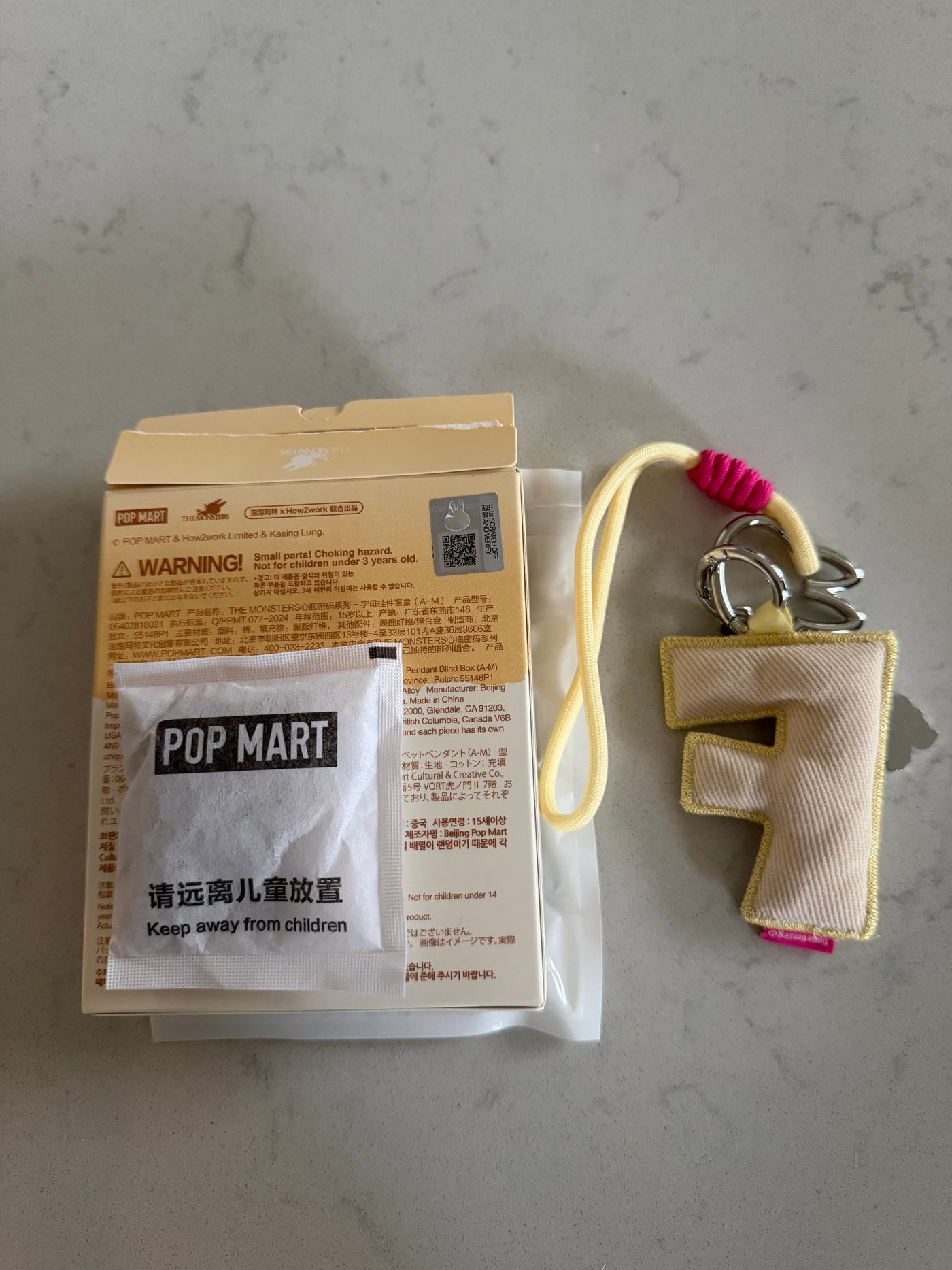 Pop Mart Labubu The Monsters Pin for Love Letter Pendant F Keychain USA New