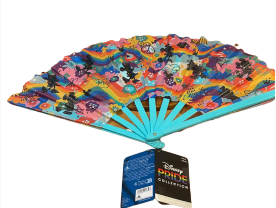 Disney Parks Mickey Mouse Pride Collection Hand Fan New With Tag