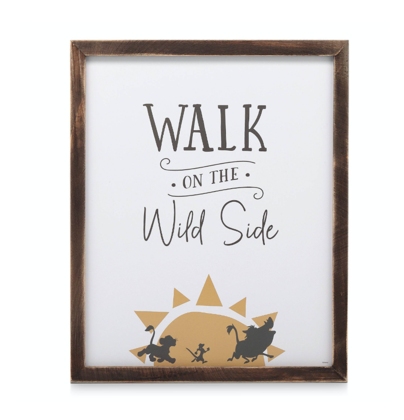 Disney The Lion King Walk on the Wild Side Framed Wood Wall Decor New with Box